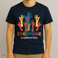 Everyone Is Welcome Here Idaho Teacher T-Shirt thumb 3