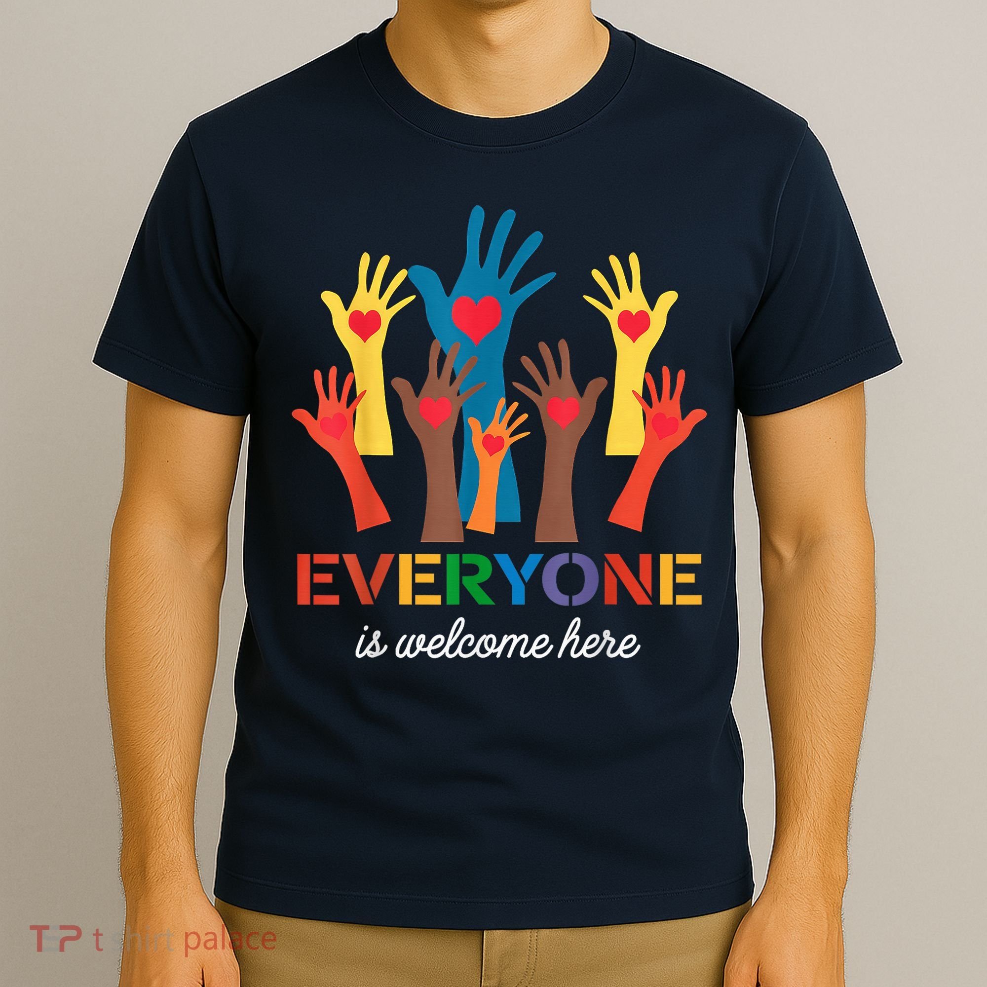 Everyone Is Welcome Here Idaho Teacher T-Shirt