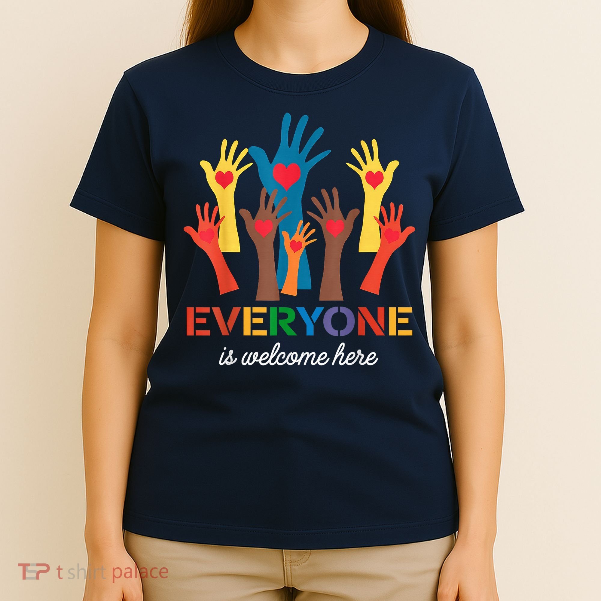Everyone Is Welcome Here Idaho Teacher T-Shirt