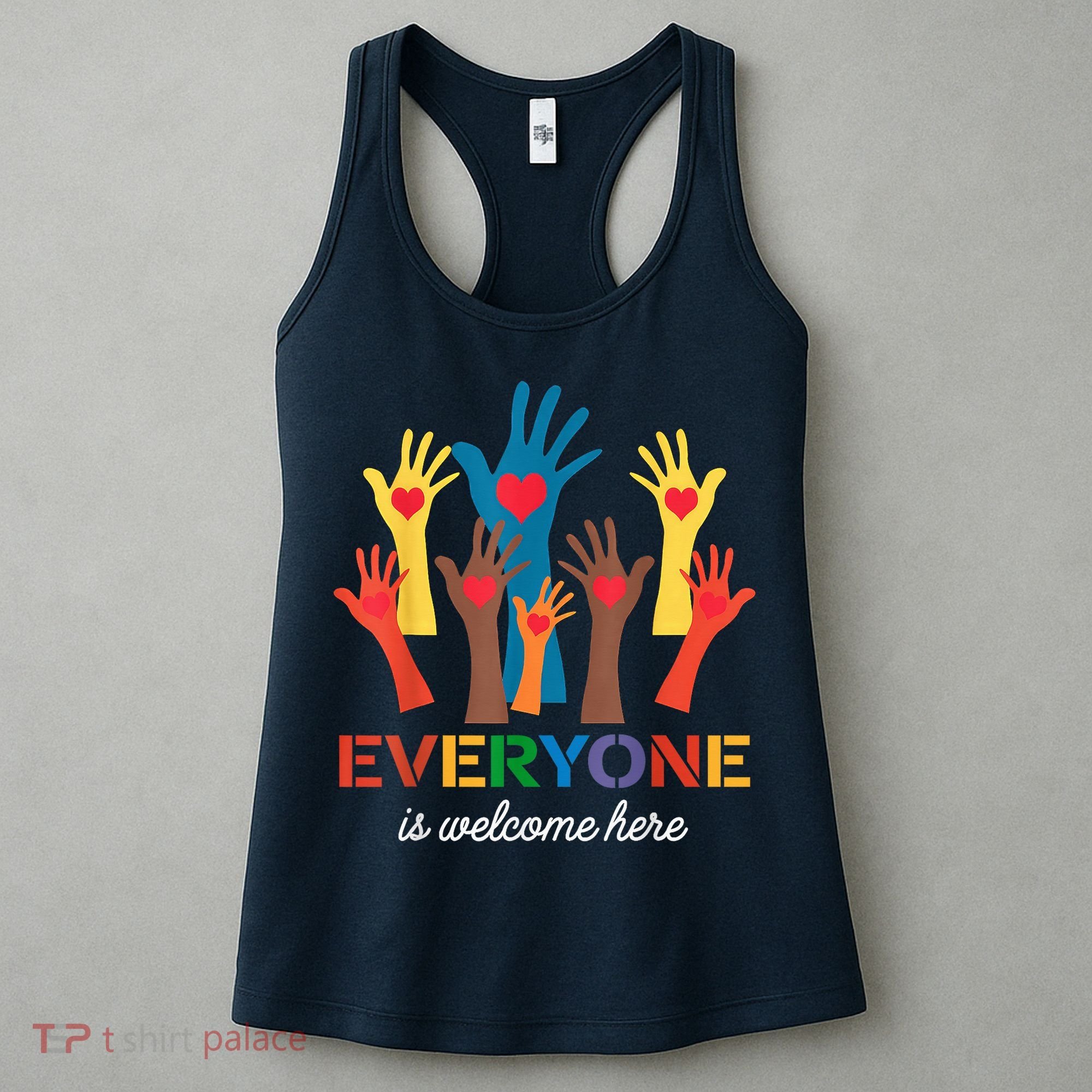 Everyone Is Welcome Here Idaho Teacher Women's Tank Top
