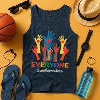 Everyone Is Welcome Here Idaho Teacher Tank Top thumb 4