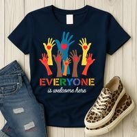 Everyone Is Welcome Here Idaho Teacher Women's T-Shirt thumb 3