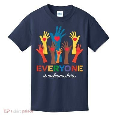 Everyone Is Welcome Here Idaho Teacher Kids T-Shirt