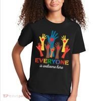 Everyone Is Welcome Here Idaho Teacher Kids T-Shirt thumb 2