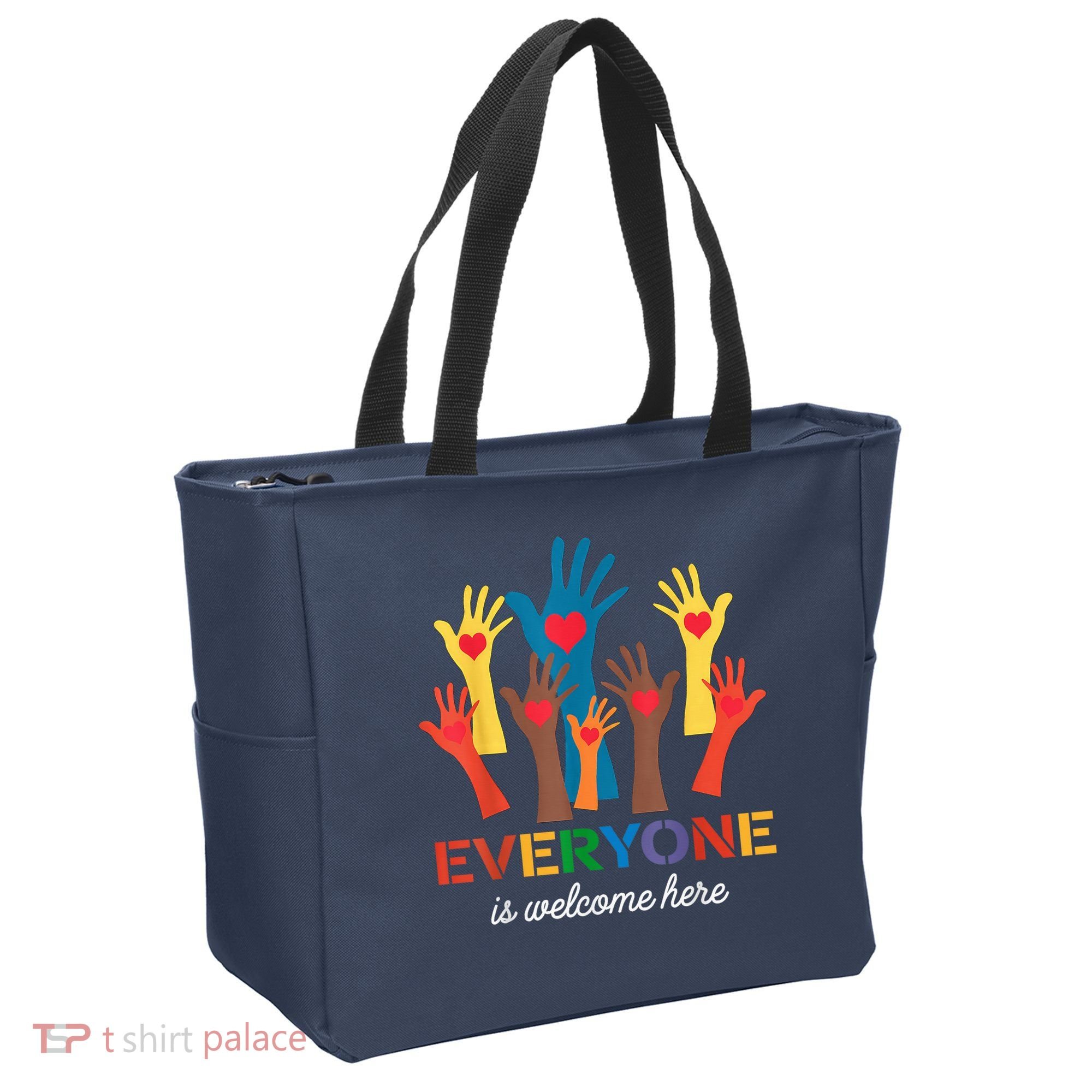 Everyone Is Welcome Here Idaho Teacher Tote Bag