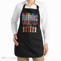 Everyone Is Welcome Here Retro Groovy Diversity Teachers Apron thumb 2