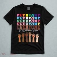 Everyone Is Welcome Here Retro Groovy Diversity Teachers T-Shirt thumb 5