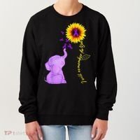 Elephant I Will Remember For You Sunflower Alzheimer Women's Sweatshirt thumb 0