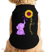 Elephant I Will Remember For You Sunflower Alzheimer Doggie Tank thumb 0