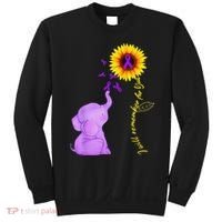 Elephant I Will Remember For You Sunflower Alzheimer Sweatshirt thumb 0