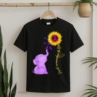 Elephant I Will Remember For You Sunflower Alzheimer T-Shirt thumb 2