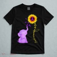 Elephant I Will Remember For You Sunflower Alzheimer T-Shirt thumb 5