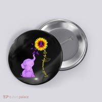 Elephant I Will Remember For You Sunflower Alzheimer Button thumb 0