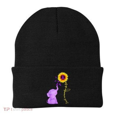Elephant I Will Remember For You Sunflower Alzheimer Beanie