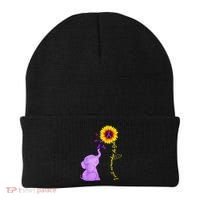 Elephant I Will Remember For You Sunflower Alzheimer Beanie thumb 0