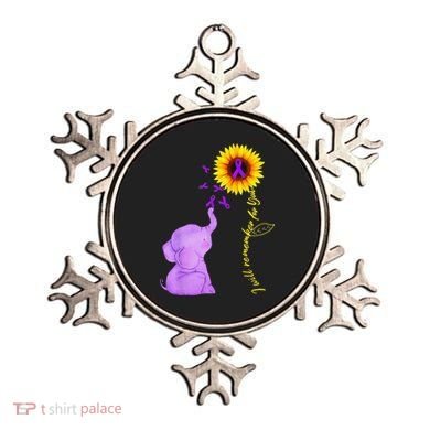 Elephant I Will Remember For You Sunflower Alzheimer Ornament