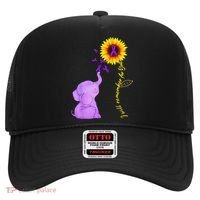 Elephant I Will Remember For You Sunflower Alzheimer Hat thumb 0