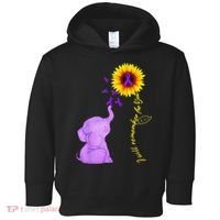 Elephant I Will Remember For You Sunflower Alzheimer Toddler Hoodie thumb 0