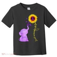 Elephant I Will Remember For You Sunflower Alzheimer Toddler T-Shirt thumb 0