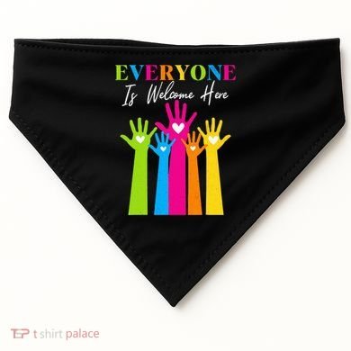 Everyone Is Welcome Here Idaho Teacher  USA-Made Doggie Bandana