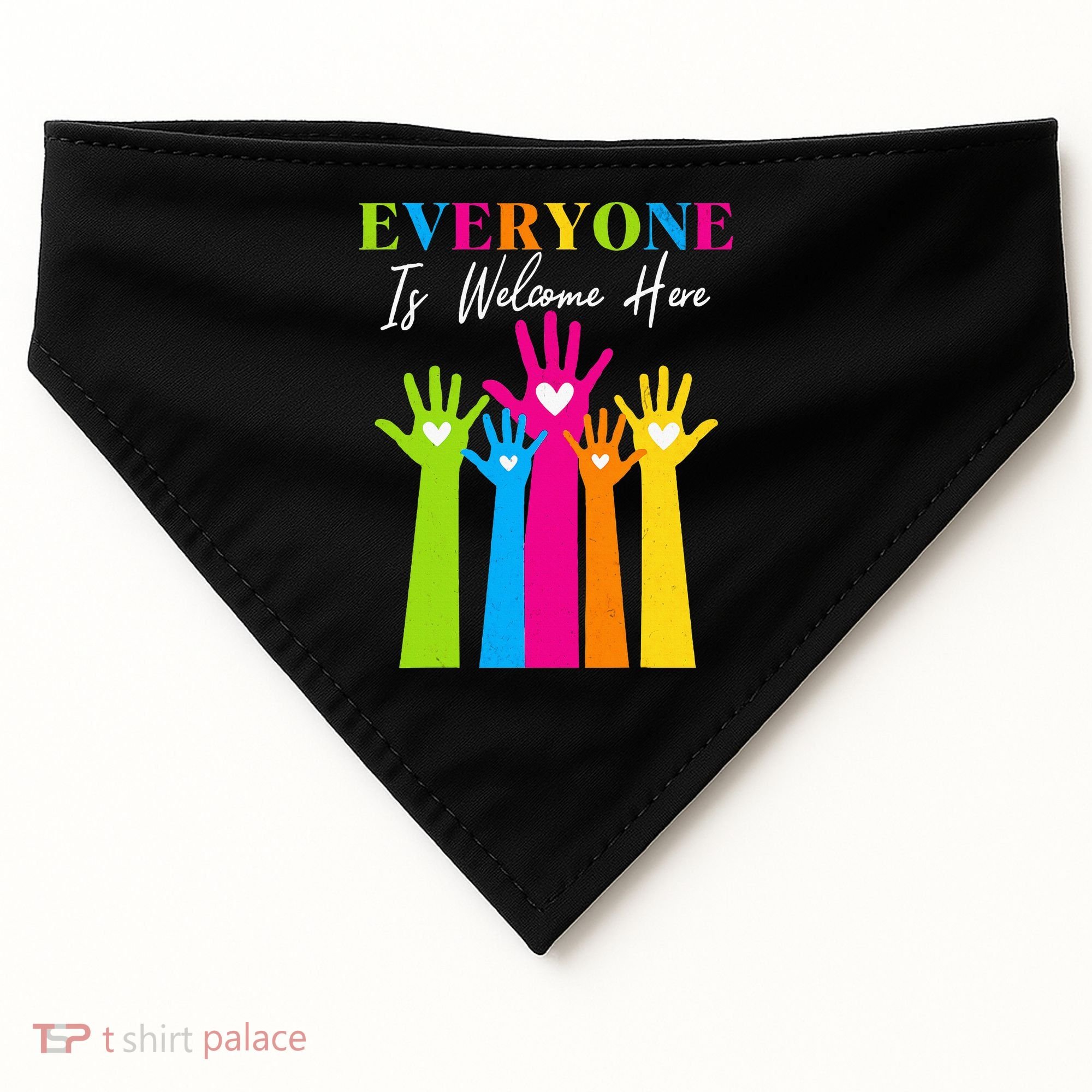 Everyone Is Welcome Here Idaho Teacher  USA-Made Doggie Bandana