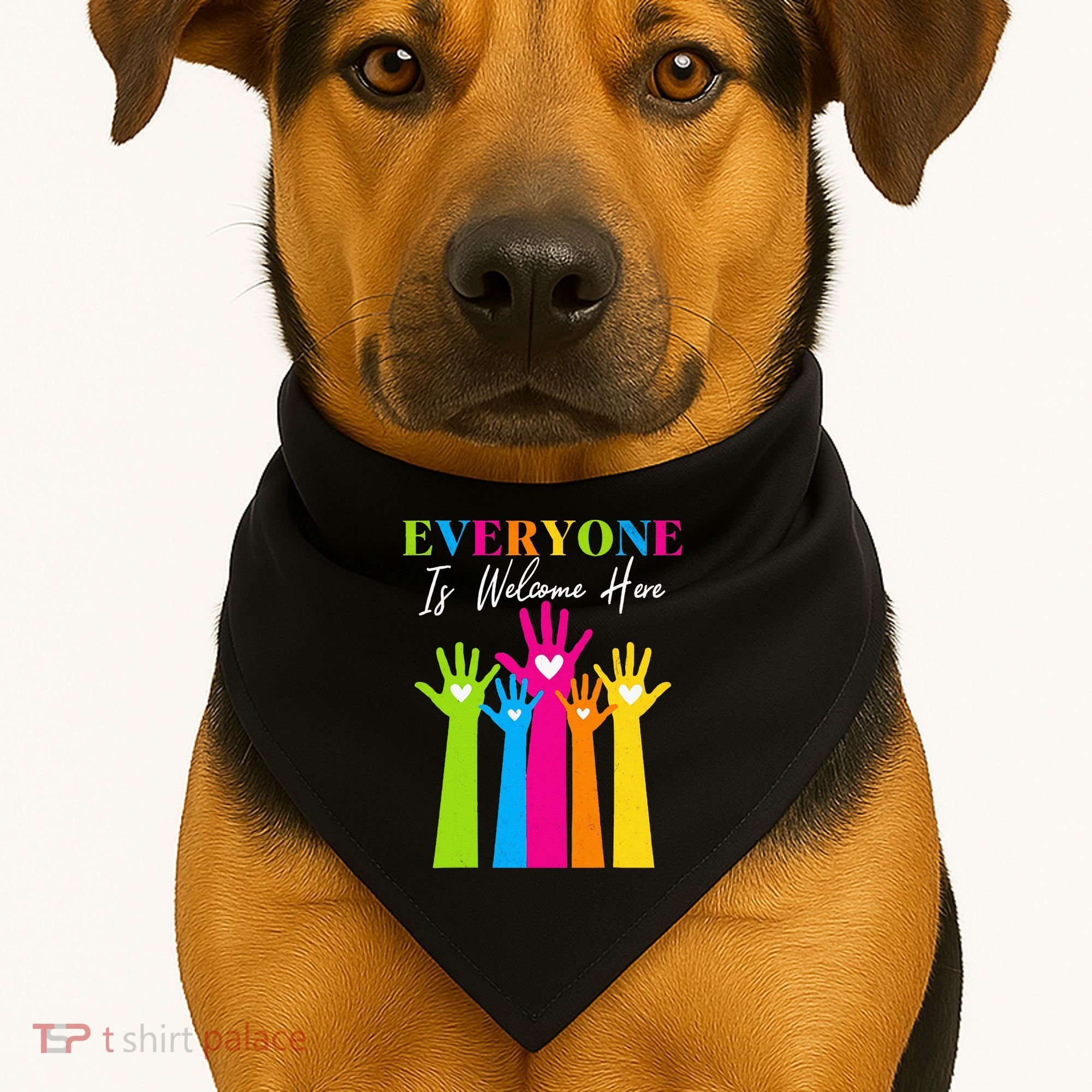 Everyone Is Welcome Here Idaho Teacher  USA-Made Doggie Bandana