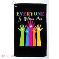 Everyone Is Welcome Here Idaho Teacher  Golf Towel thumb 0