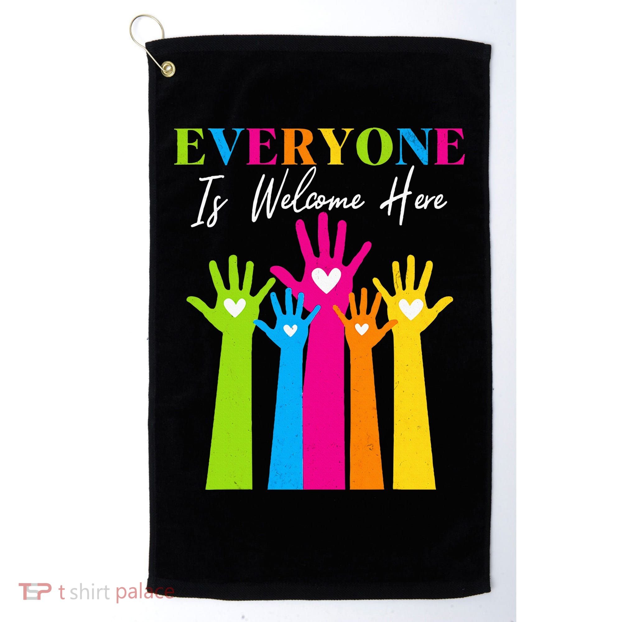 Everyone Is Welcome Here Idaho Teacher  Golf Towel