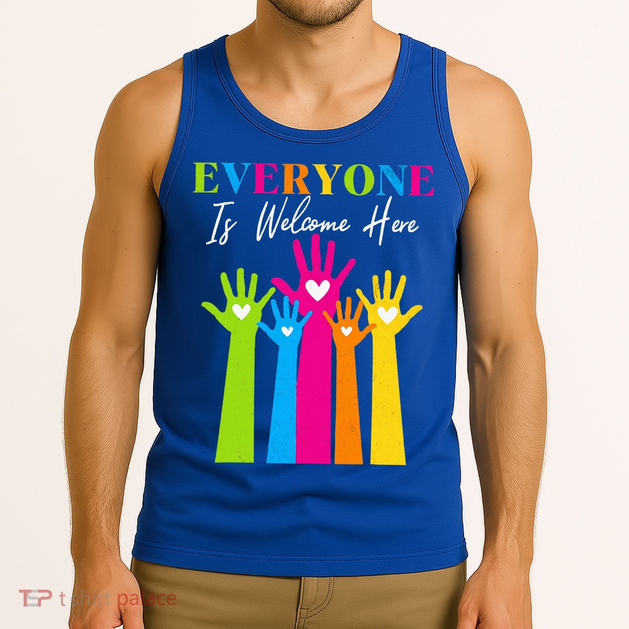 Everyone Is Welcome Here Idaho Teacher  Tank Top