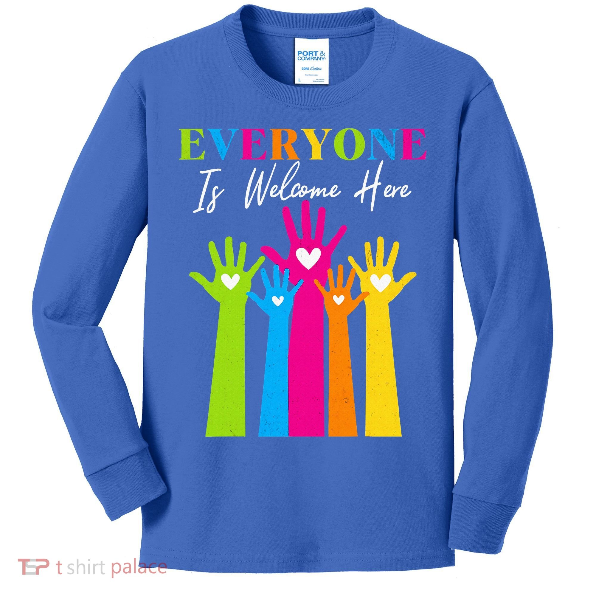 Everyone Is Welcome Here Idaho Teacher  Kids Long Sleeve Shirt