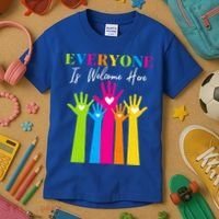 Everyone Is Welcome Here Idaho Teacher  Kids T-Shirt thumb 3