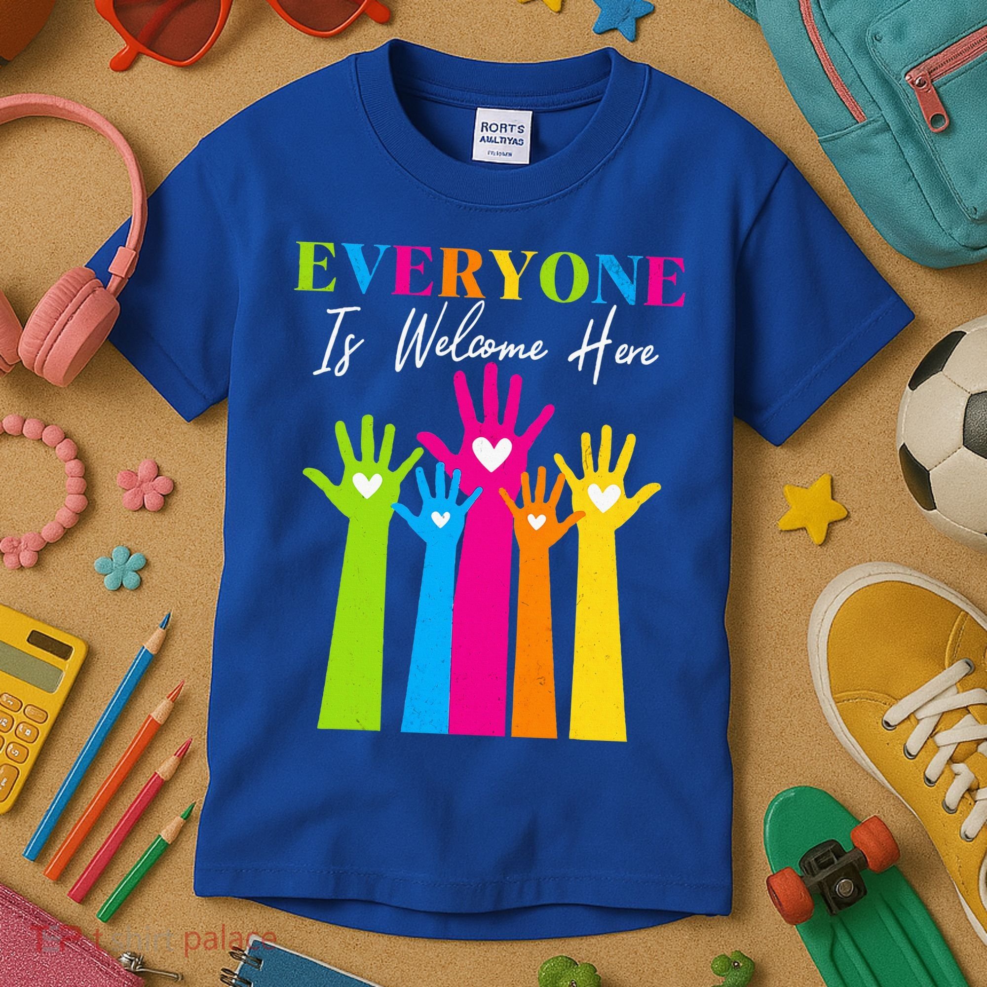 Everyone Is Welcome Here Idaho Teacher  Kids T-Shirt
