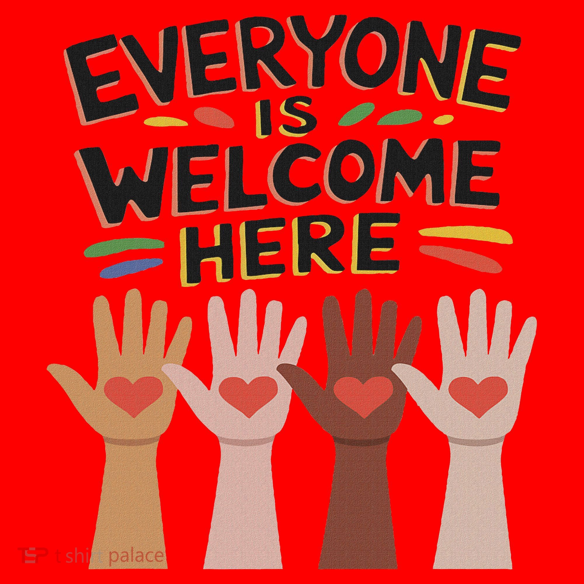 Everyone Is Welcome Here Idaho Teacher Santa Hat