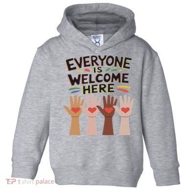 Everyone Is Welcome Here Idaho Teacher Toddler Hoodie