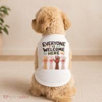 Everyone Is Welcome Here Idaho Teacher Doggie Tank thumb 2