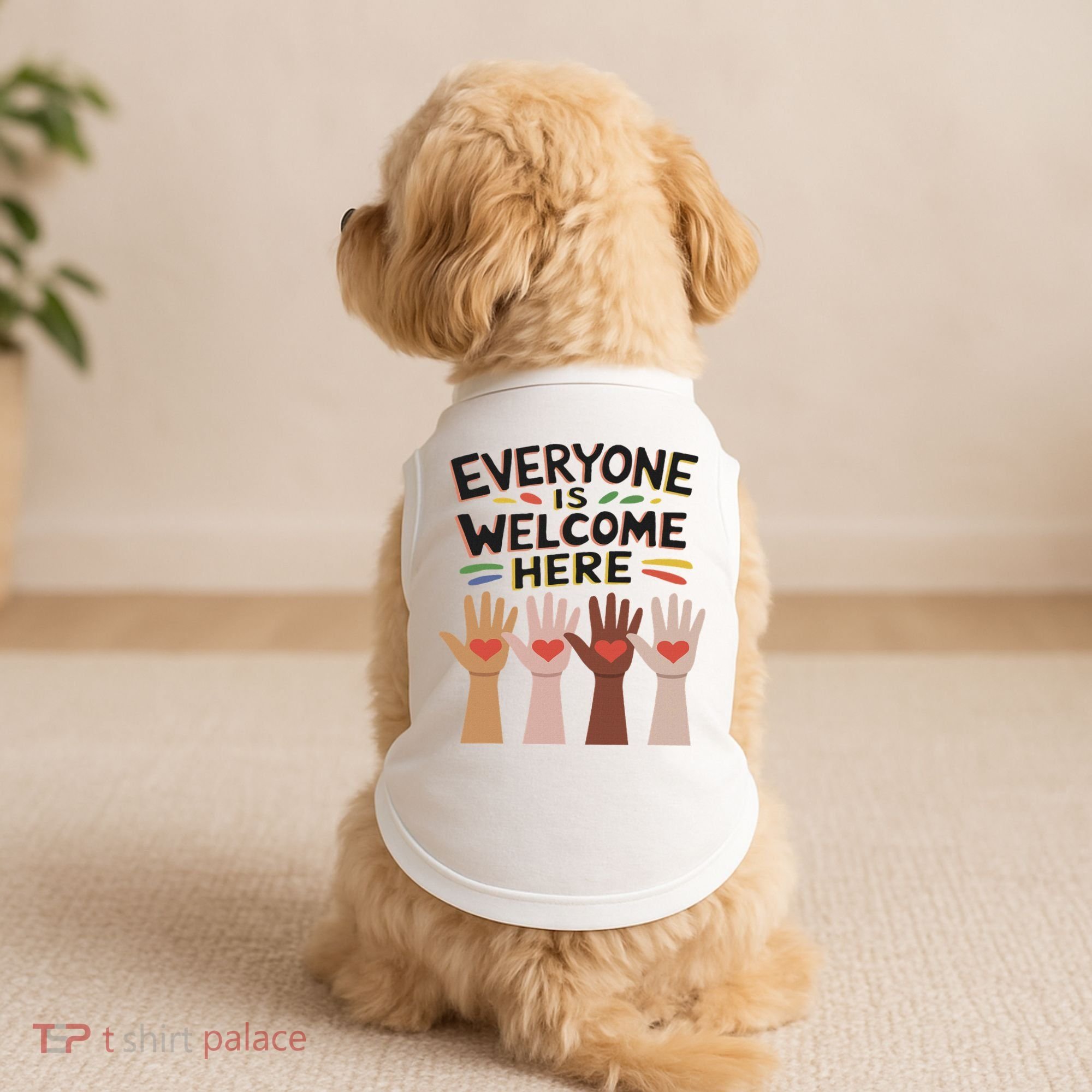 Everyone Is Welcome Here Idaho Teacher Doggie Tank
