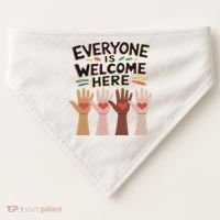 Everyone Is Welcome Here Idaho Teacher USA-Made Doggie Bandana thumb 0