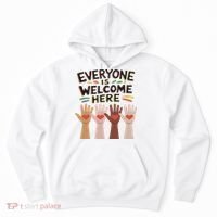 Everyone Is Welcome Here Idaho Teacher Hoodie thumb 0