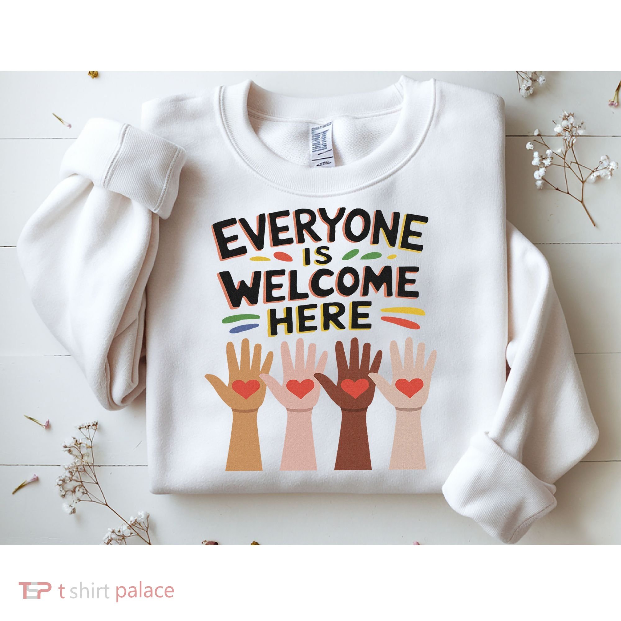 Everyone Is Welcome Here Idaho Teacher Sweatshirt