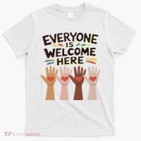 Everyone Is Welcome Here Idaho Teacher T-Shirt thumb 0