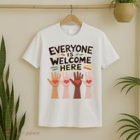 Everyone Is Welcome Here Idaho Teacher T-Shirt thumb 2