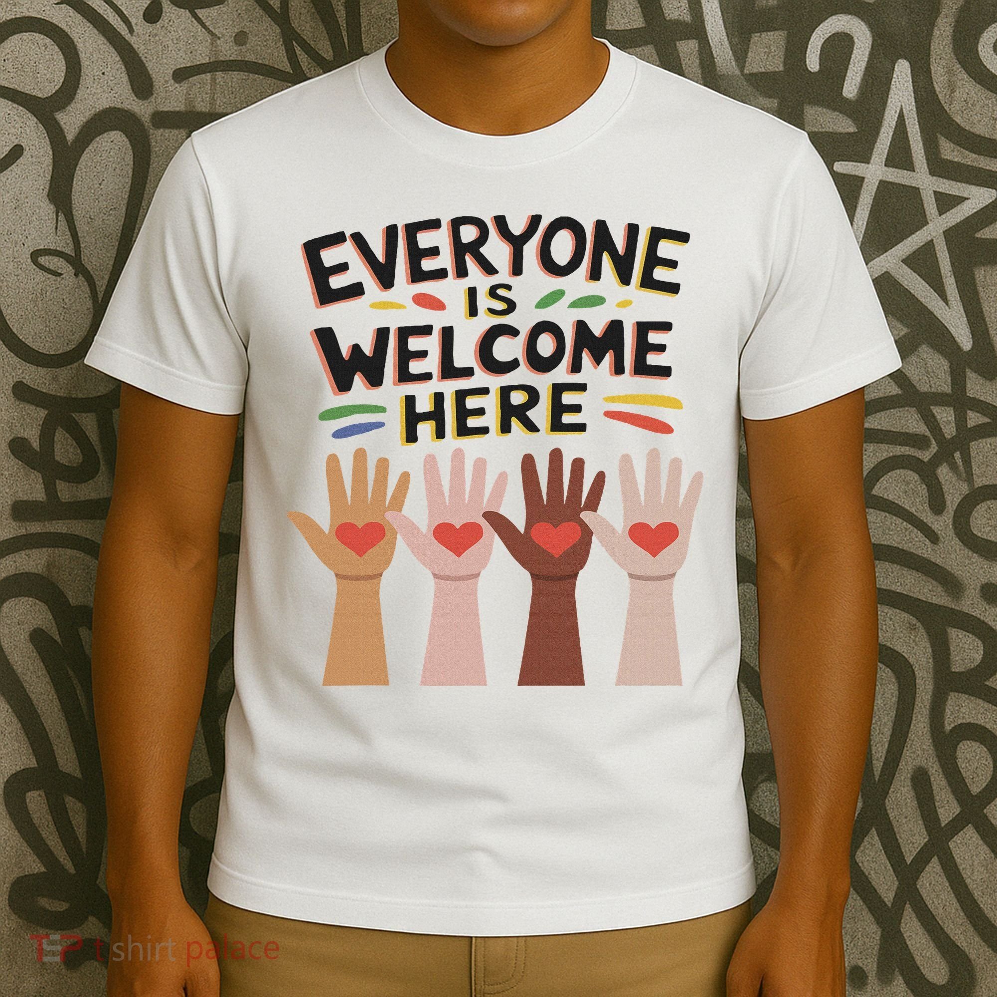 Everyone Is Welcome Here Idaho Teacher T-Shirt