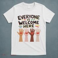 Everyone Is Welcome Here Idaho Teacher T-Shirt thumb 5