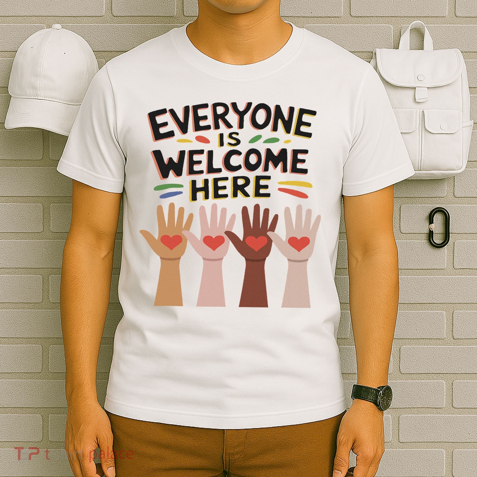Everyone Is Welcome Here Idaho Teacher T-Shirt