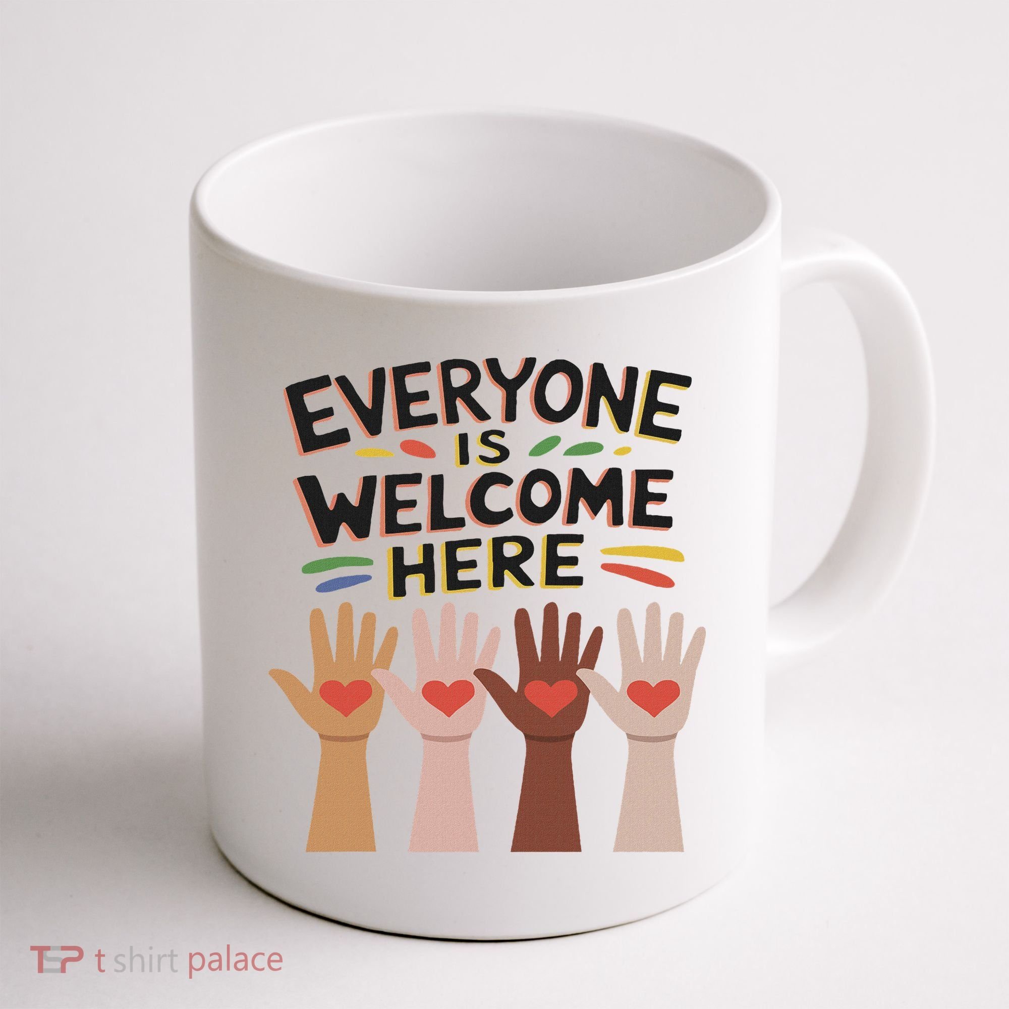 Everyone Is Welcome Here Idaho Teacher Coffee Mug