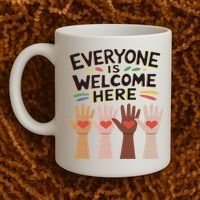 Everyone Is Welcome Here Idaho Teacher Coffee Mug thumb 2