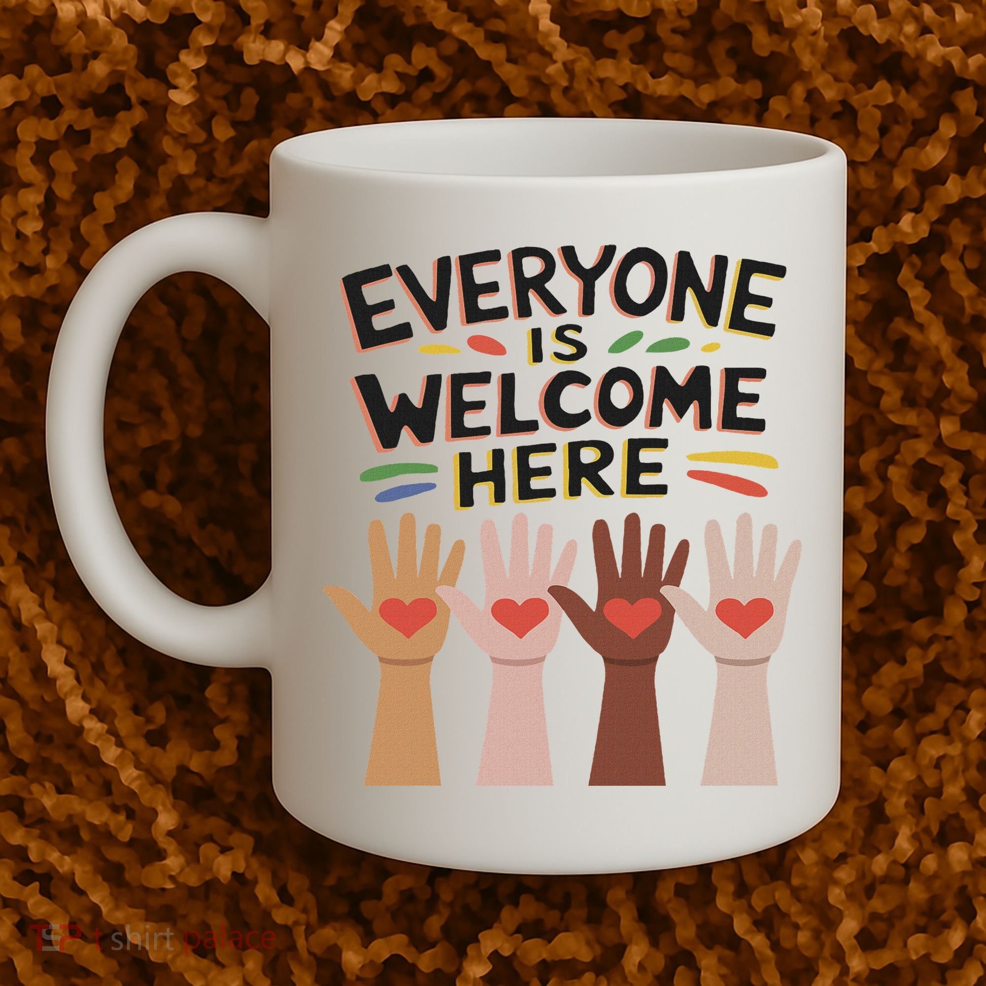 Everyone Is Welcome Here Idaho Teacher Coffee Mug
