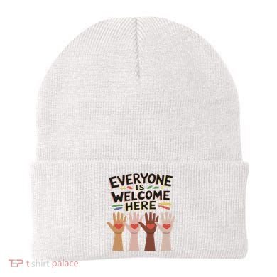 Everyone Is Welcome Here Idaho Teacher Beanie