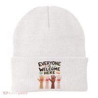 Everyone Is Welcome Here Idaho Teacher Beanie thumb 0