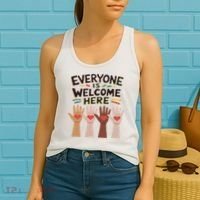 Everyone Is Welcome Here Idaho Teacher Women's Tank Top thumb 2